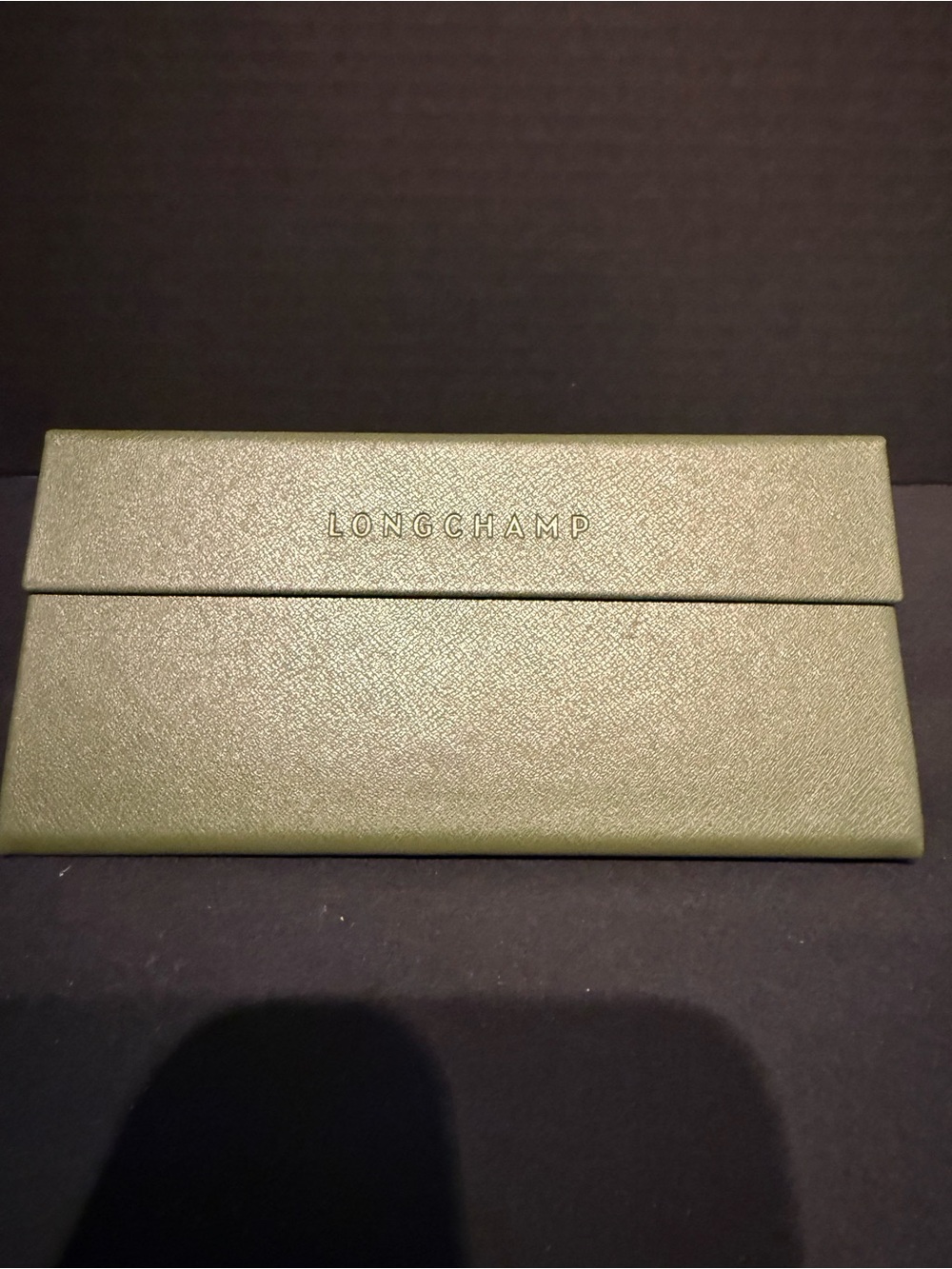Longchamp Olive Green Foldover Wallet Clutch